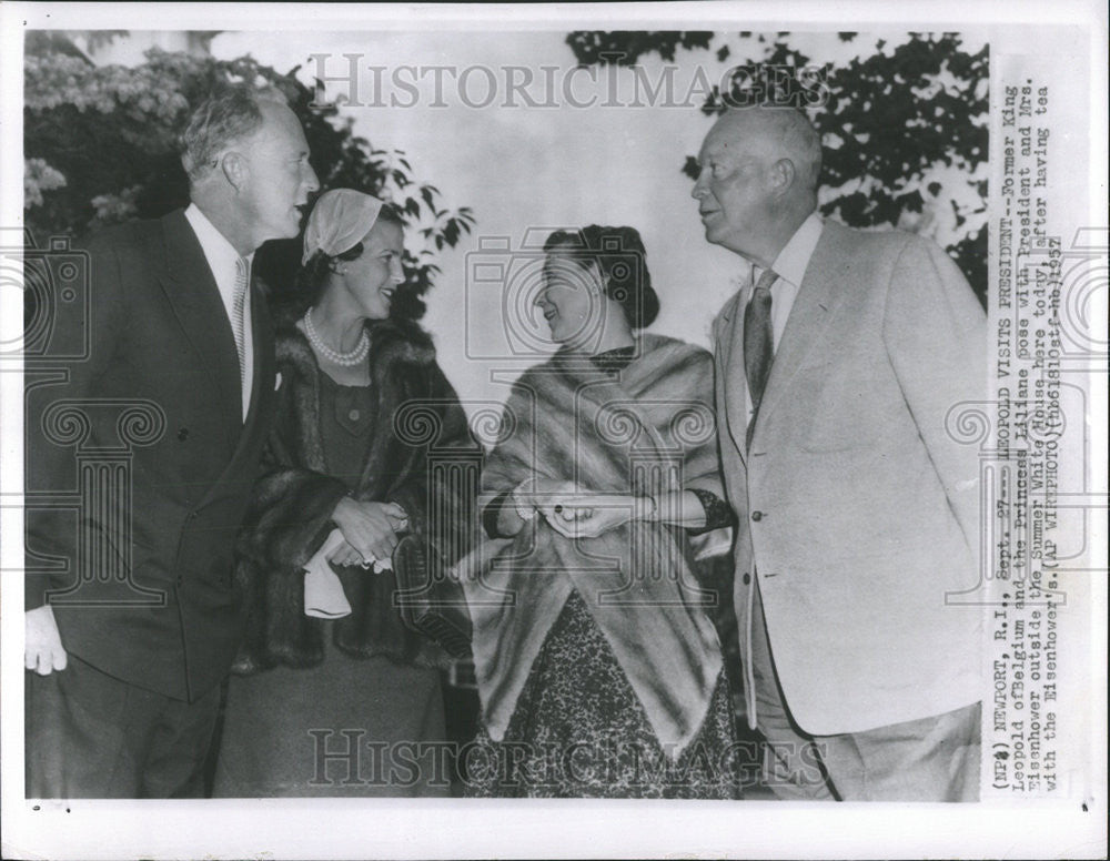 1967 Press Photo King Leopold Belgium Princess Liliane Eisenhower White House - Historic Images