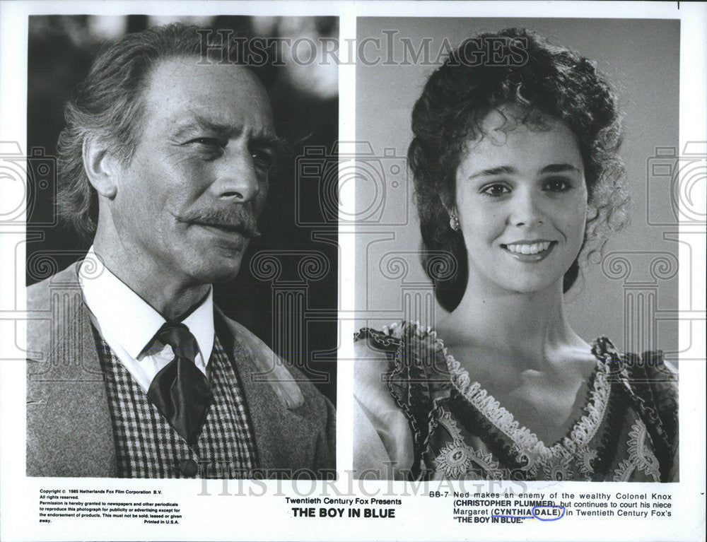 1985 Press Photo Christopher Plummer Actor Cynthia Dale Actress Boy In Blue - Historic Images