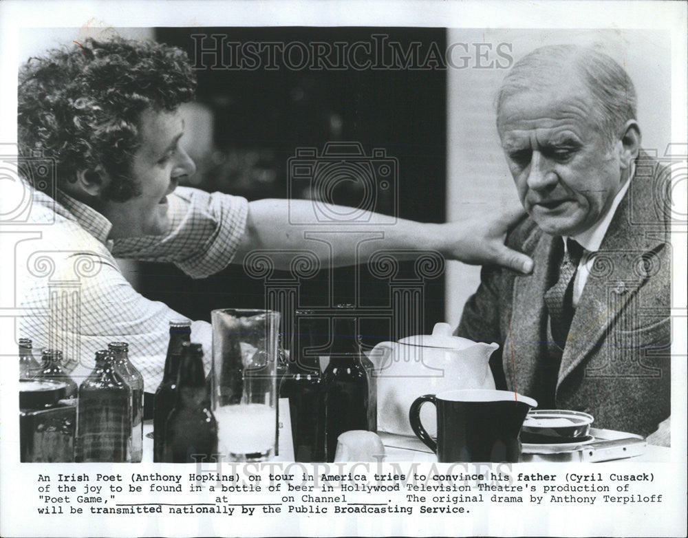 1971 Press Photo An Irish Poet America tries to Convince His Father Poet Haem - Historic Images