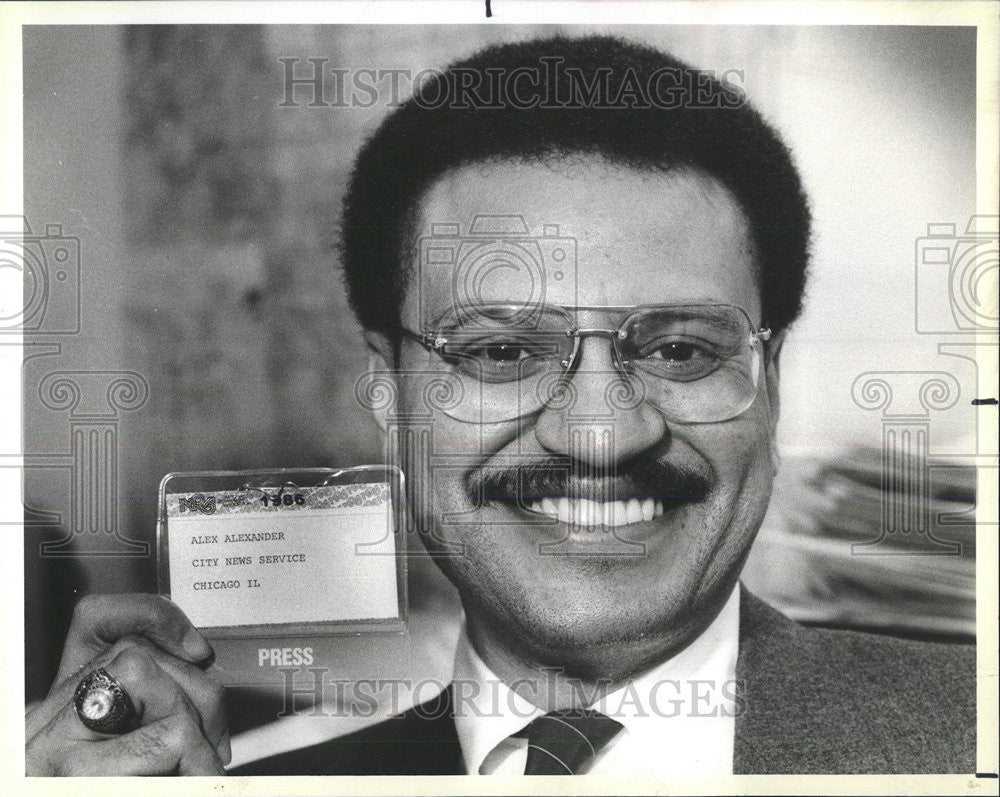 1986 Press Photo Alex Alexander City Press Reporter - Historic Images