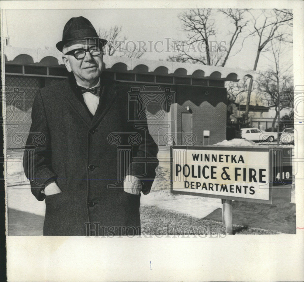 1967 Press Photo Kenilworth Police Chief Robert Daley Percy Murder Investigation - Historic Images