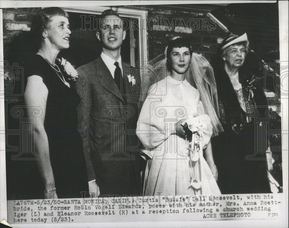 1950 Press Photo Curtis Buzzie Dall Roosevelt Robin Vogeli Edwards