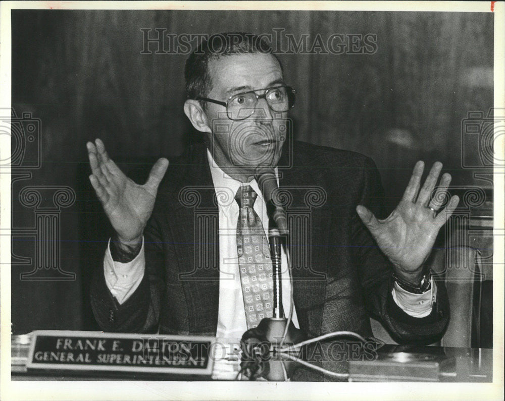 1991 Press Photo Frank E. Dalton General Superintendent - Historic Images