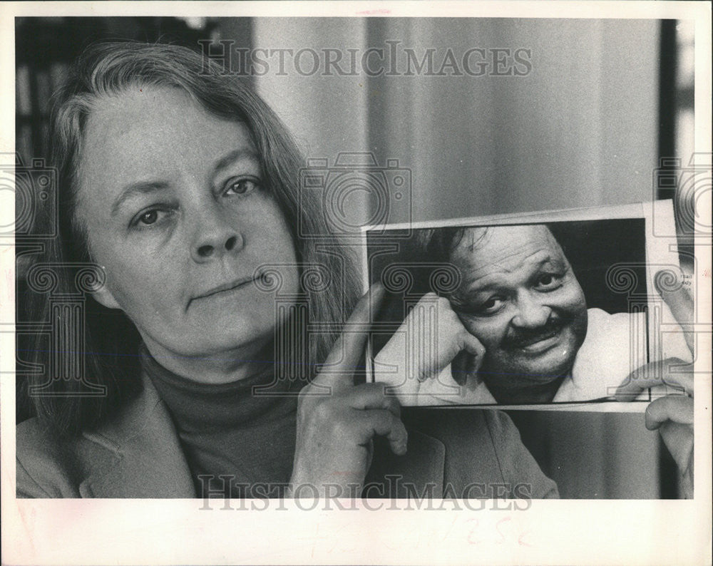 1989 Press Photo Mystery writer Barbara D&#39;Amato John Branion murder case Board - Historic Images