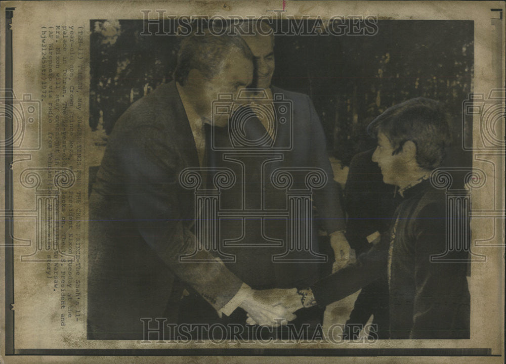 1972 Press Photo Shah&#39;s Crown Price Raza Palace Tehran - Historic Images