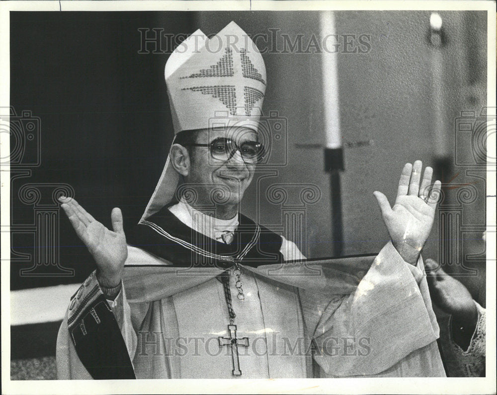 1982 Press Photo Archbishop of Chicago Joseph L. Bernardin - Historic Images