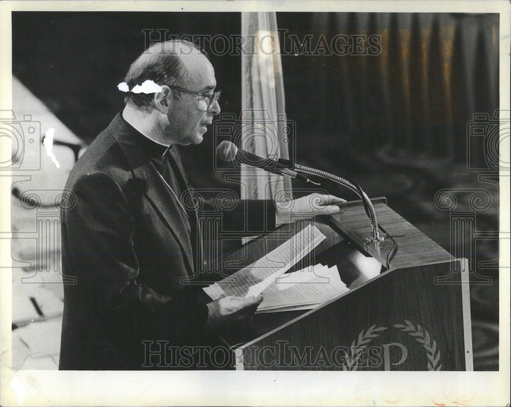 1983 Press Photo Cardinal Joseph Bernardin Bishops Conference - Historic Images