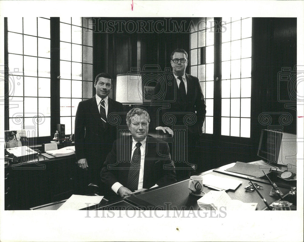 1979 Press Photo  Chicago Board Options Exchange Henry Walter Auch Edward.Neild - Historic Images