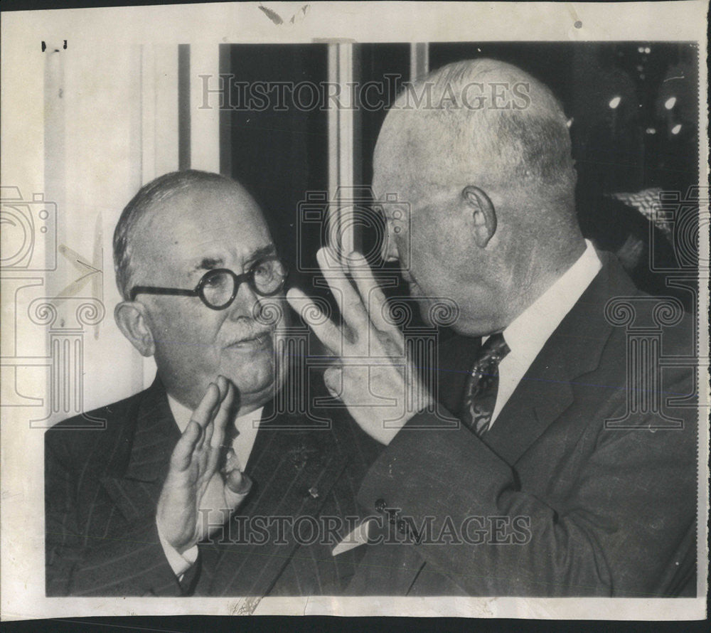 1955 Press Photo THE CONVERSATION WAS NOT OVERHEARD, BUT VINCENT AURIOL - Historic Images