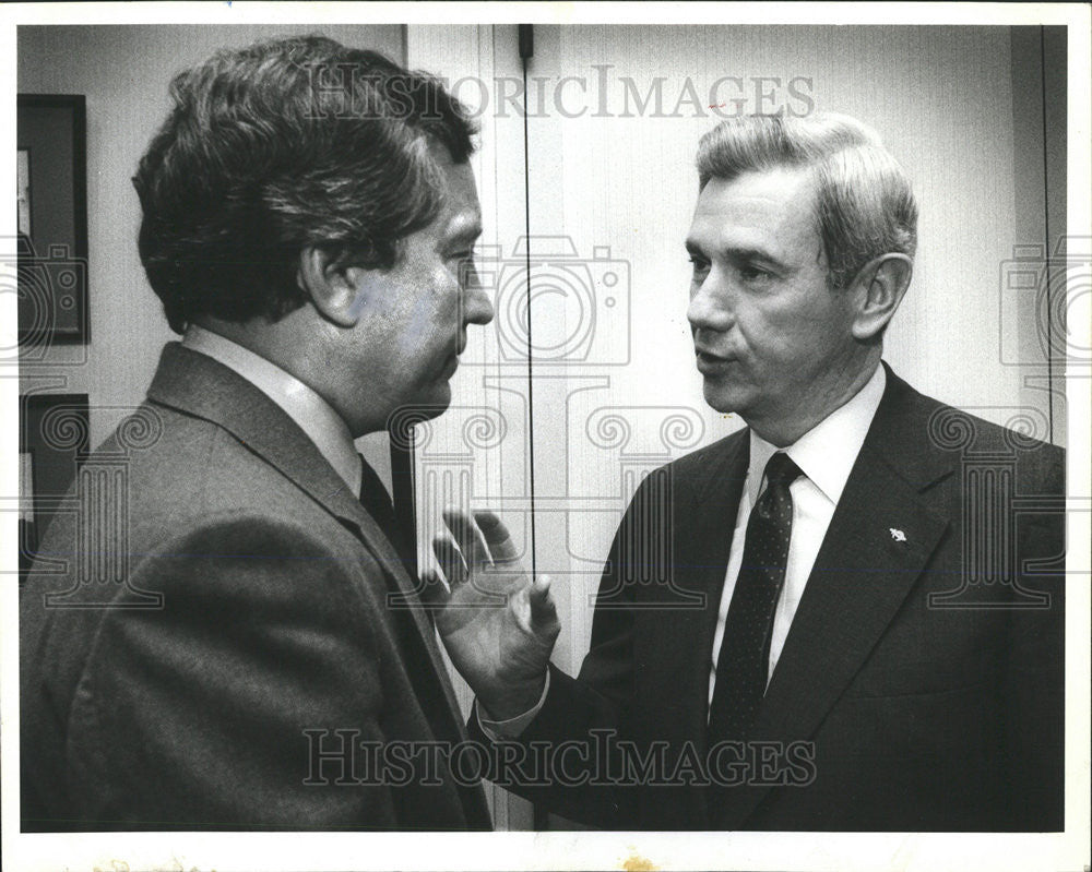 1982 Press Photo Presidential hopeful Reubin Askew Chicago White House aspirants - Historic Images