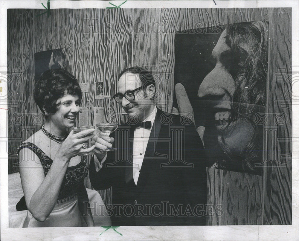 1969 Press Photo Bride Groom Tiny Tim Edward Arvey Highland Park Wedding Wall - Historic Images