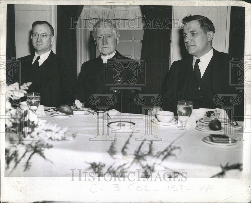 1941 Press Photo Brother Basil,  Monsignor John J. Dennison &amp; Brother Angelus - Historic Images