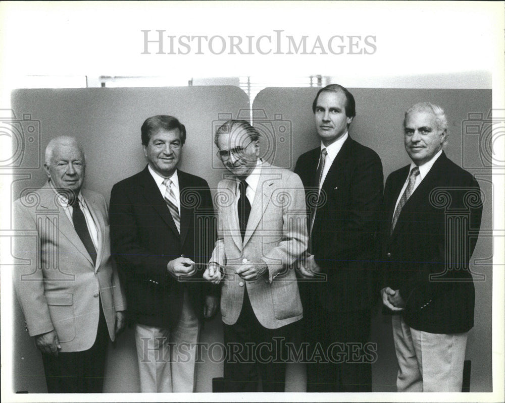 1987 Press Photo  George Berger Jack Whitehead Pat Bosco Sandy Shub  Cunningham - Historic Images