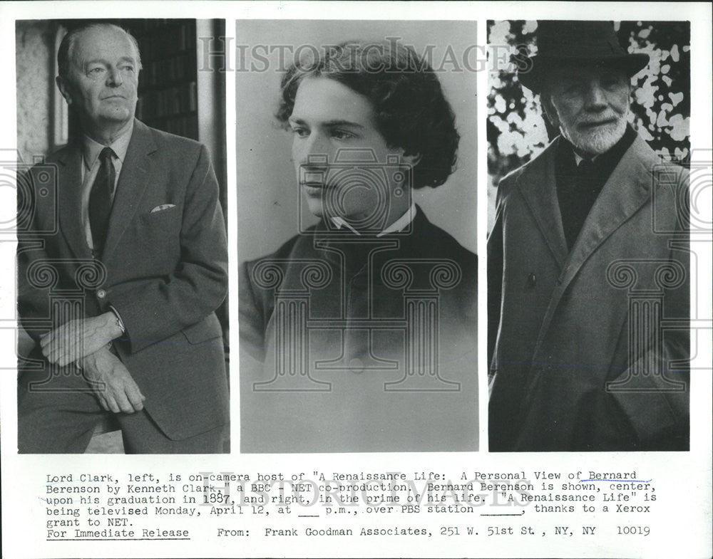 1959 Press Photo Lord Clark Renaissance Life Bernard Berenson Kenneth Clark - Historic Images