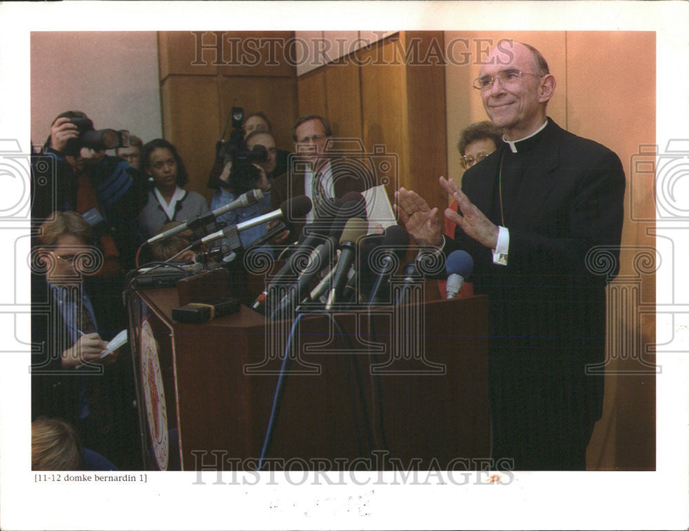 1993 Press Photo Joseph Cardinal Bernardin Media Wayward Politician - Historic Images