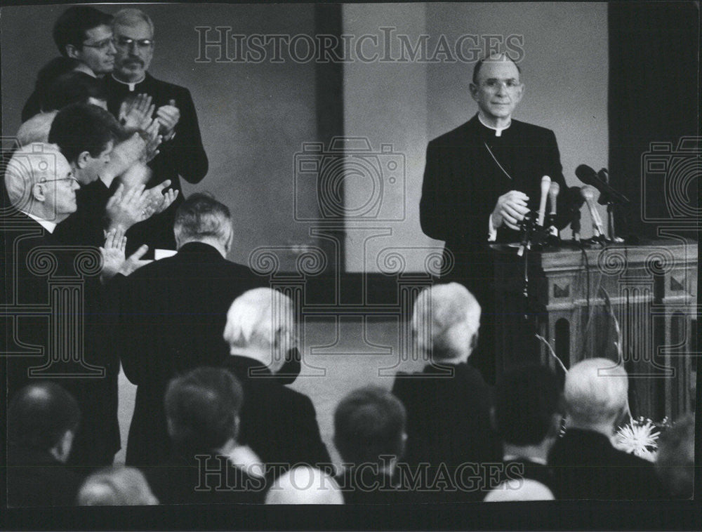 1993 Press Photo Joseph Cardinals Bernardian Niles College Seminary Priest - Historic Images