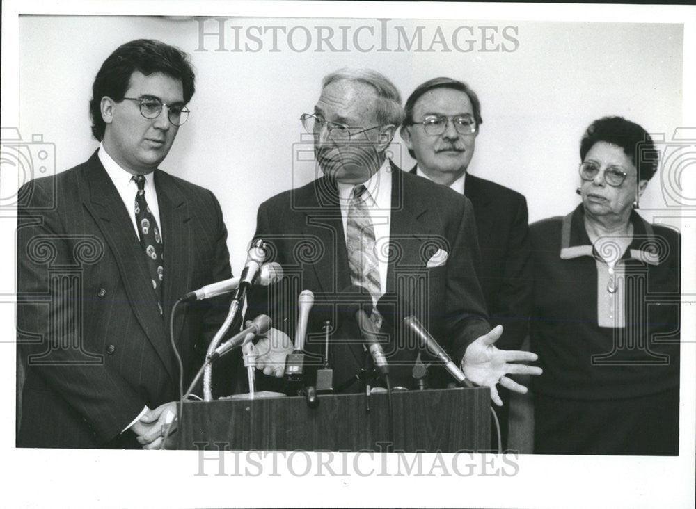1993 Press Photo State Sen Arthur Berman Rep Jeffrey Schoenberg Evanston Mayor - Historic Images