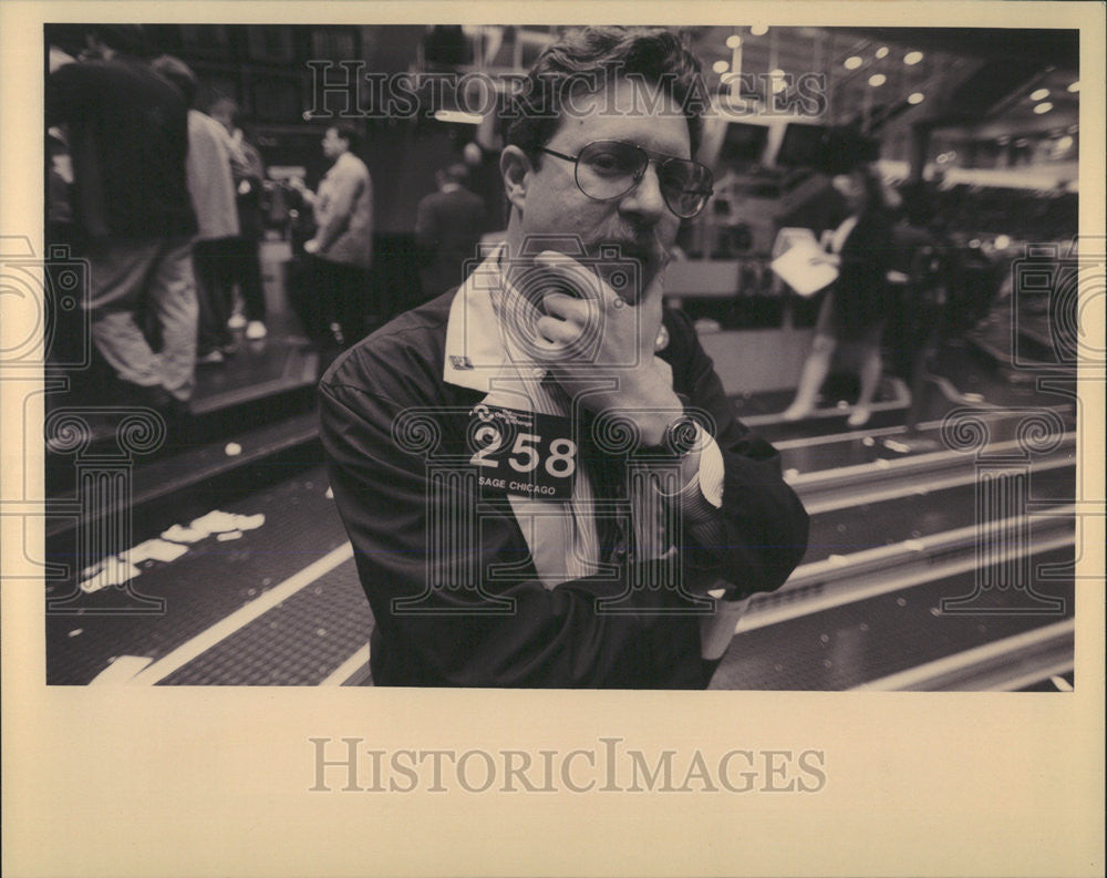 1993 Press Photo Trader Larry Berlin - Historic Images