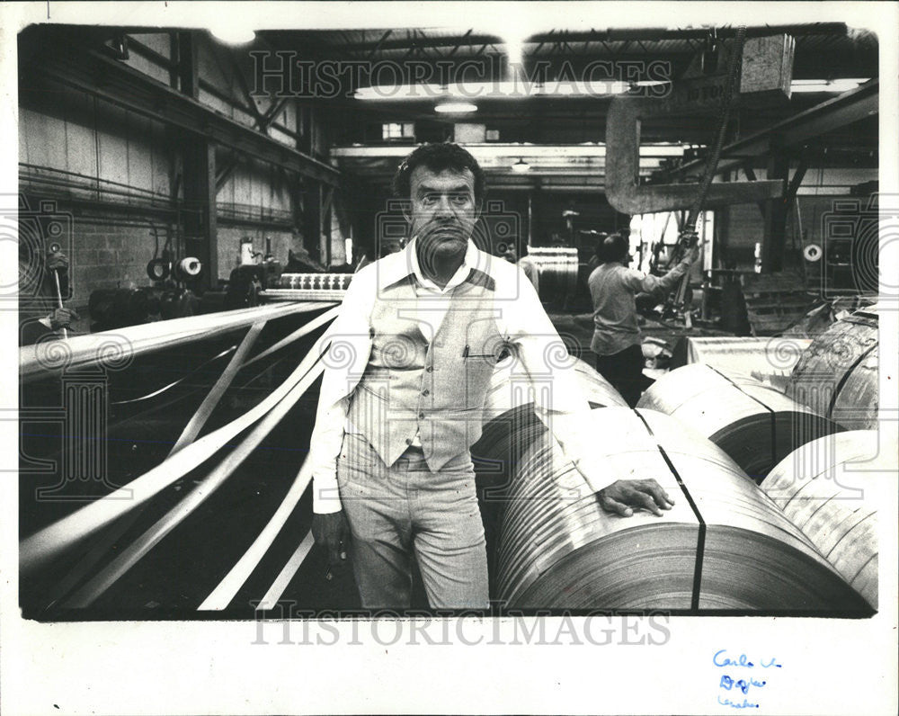 1977 Press Photo Nelson Carlo President Rican Puerto  Abbott Matals Bristol - Historic Images