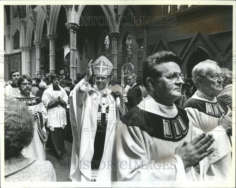 1983 Press Photo Cardinal Joseph L. Bernardin Holy Name Cathedral - Historic Images