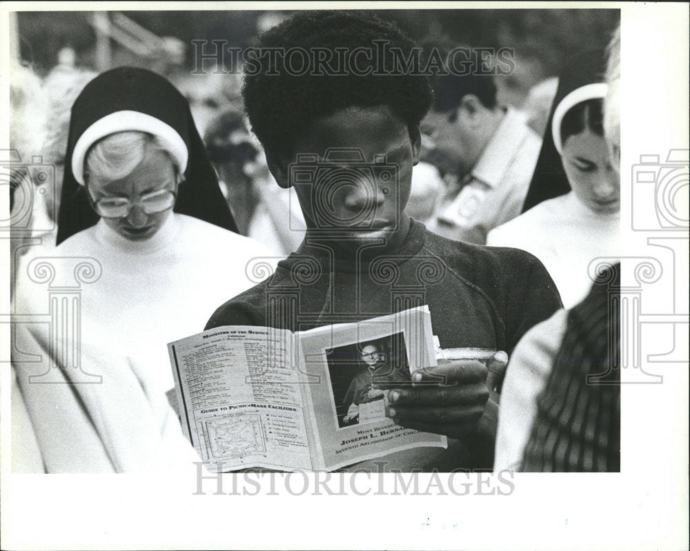 1982 Press Photo Cardinal Joseph Bernardin - Historic Images