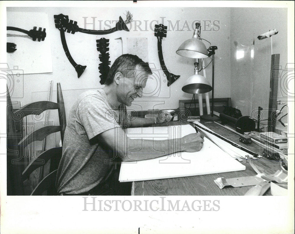 1988 Press Photo Phil Berkman (Artist) - Historic Images