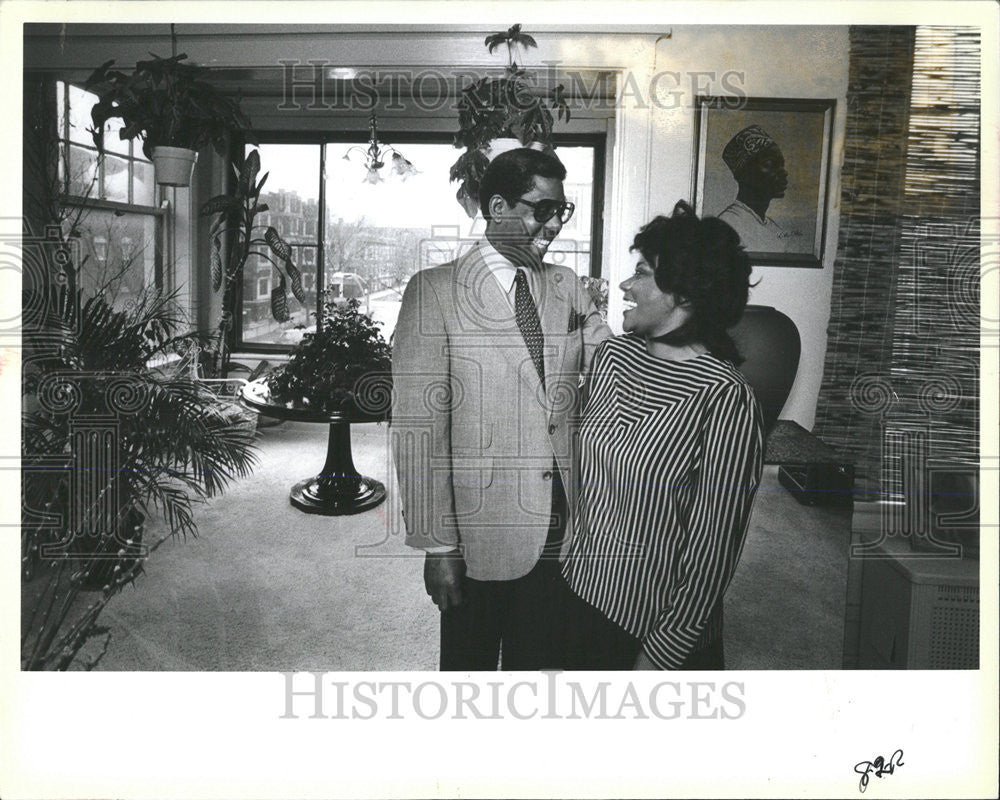 1982 Press Photo Sasha Dalton Home Husband Clarence Simsons Perry Riddle - Historic Images