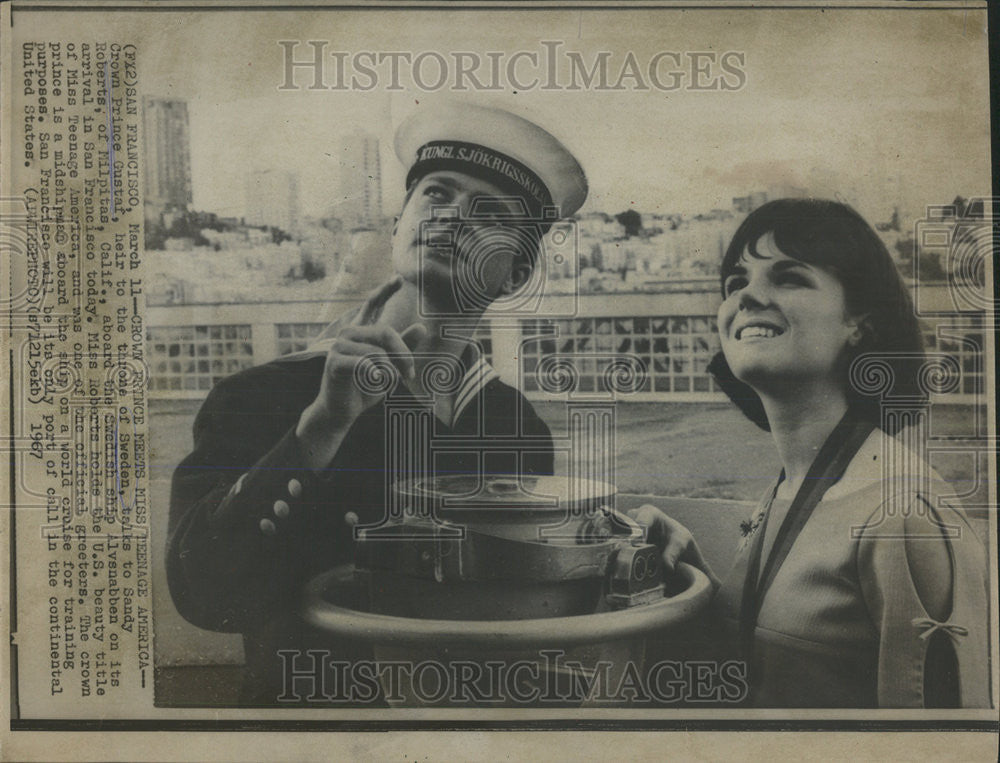 1967 Press Photo Crown Prince Gustaf Sweden - Historic Images