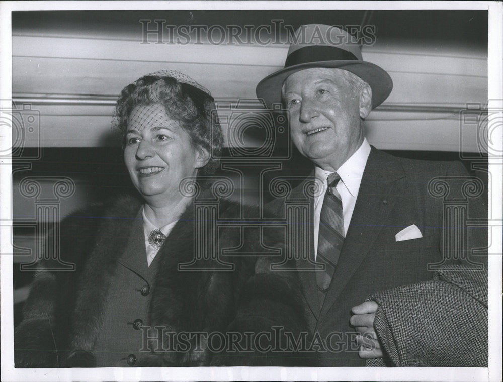 1956 Press Photo Harlowe H. Curtice President of General Motors Corp - Historic Images