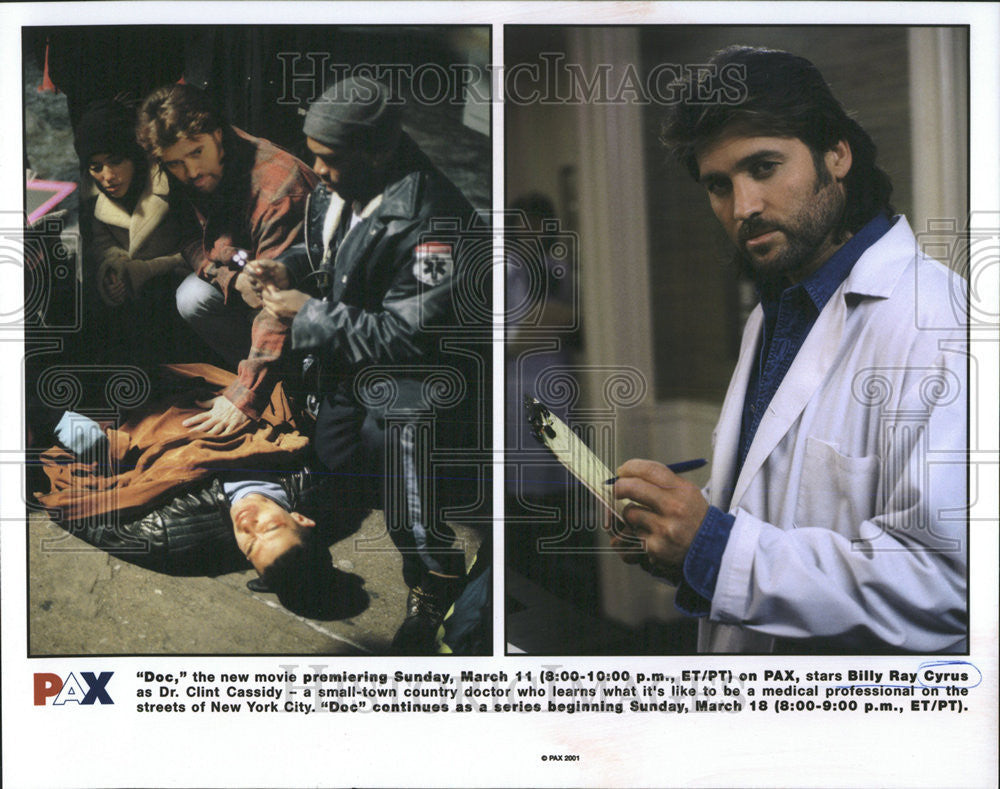 Press Photo Clint Cassidy Star Billy Ray Cyrus Pax Movie New York City Medical - Historic Images