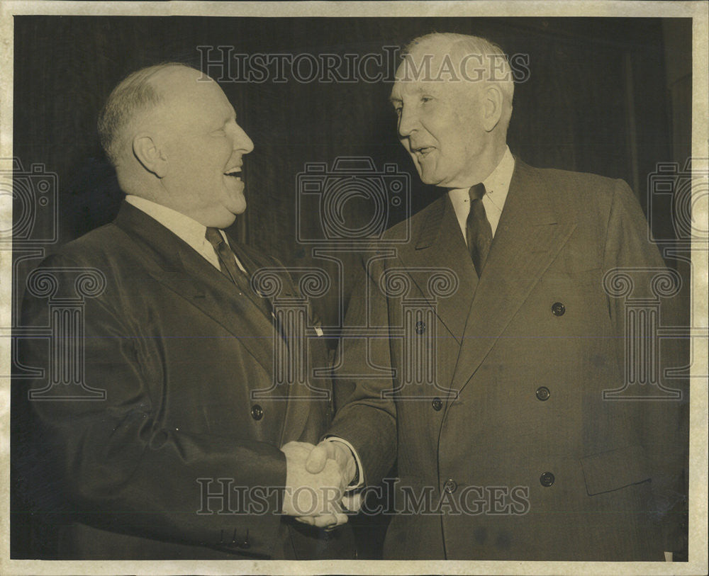 1955 Press Photo Dave Beck  International Teamster union president contract ward - Historic Images