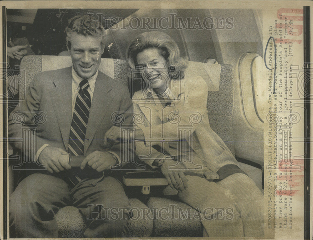 1975 Press Photo Minnesota Governor Wendell Anderson China Tour - Historic Images