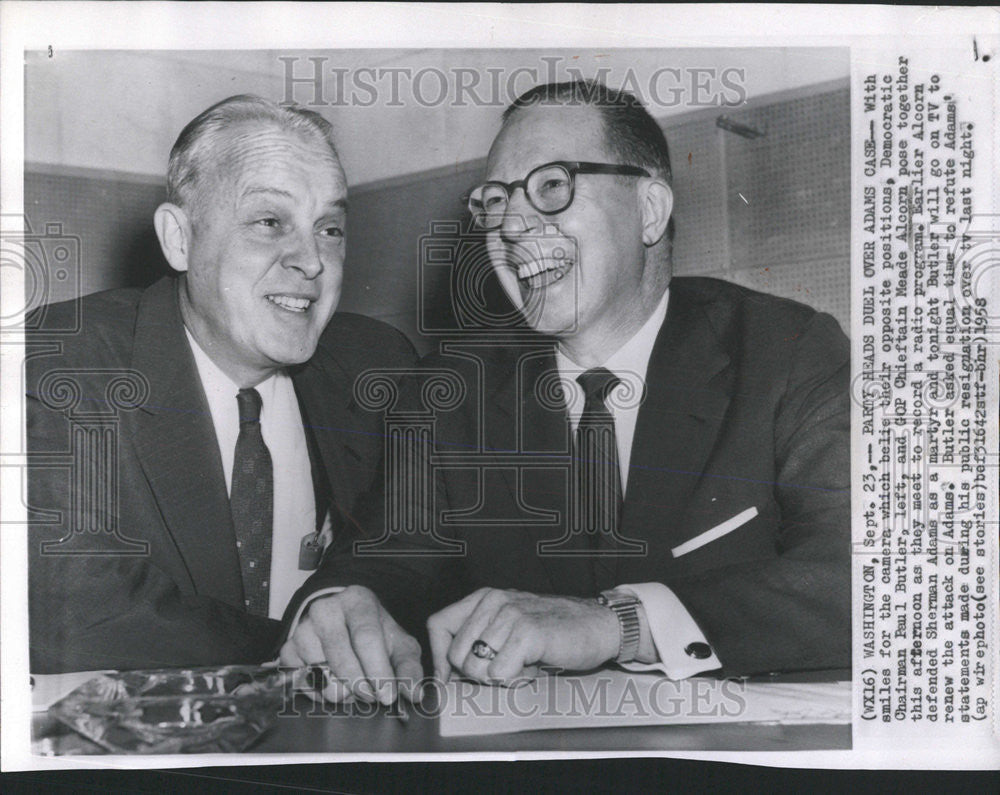 1958 Press Photo Democratic Chairman Paul Butler - Historic Images