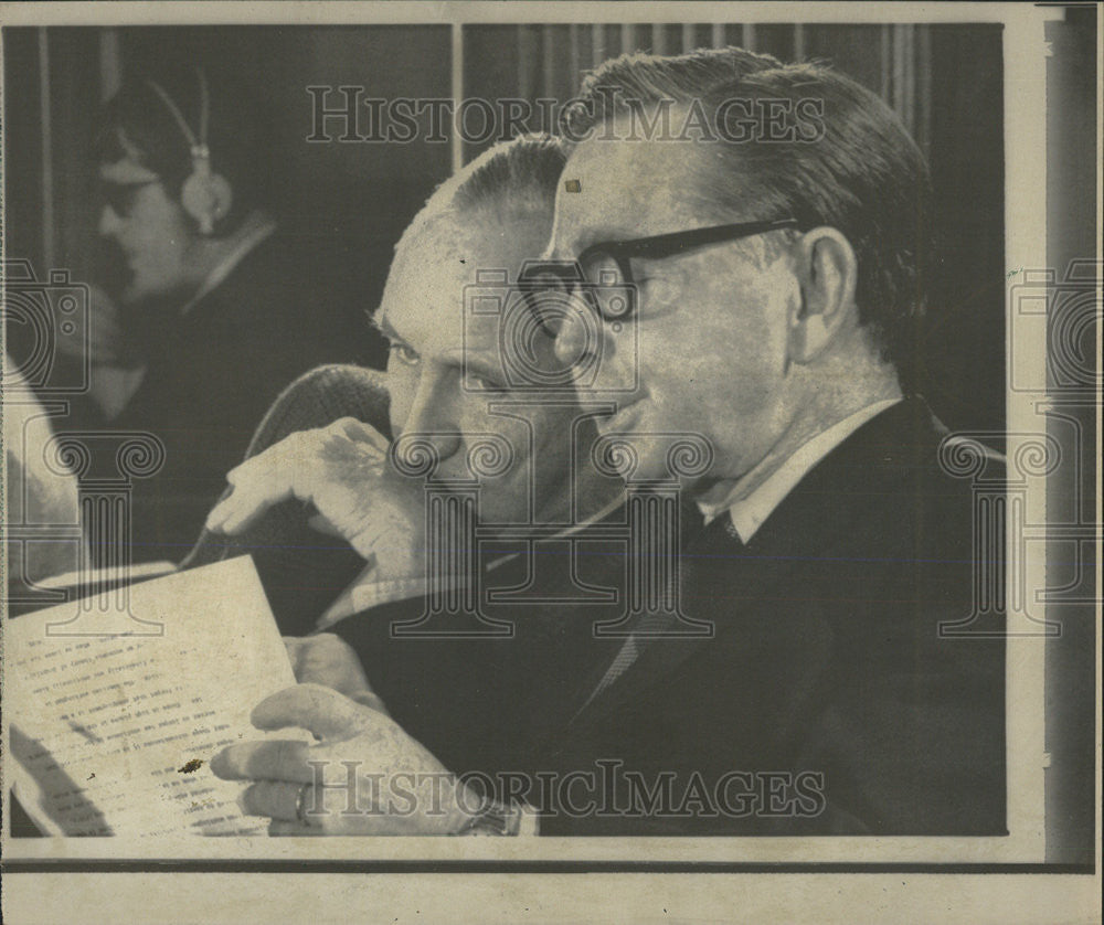 1970 Press Photo Majority Leader Senate House Mike Mansfield Montana Carl - Historic Images