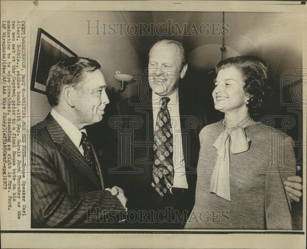 1973 Press Photo House Speaker Carl Albert Politician - Historic Images