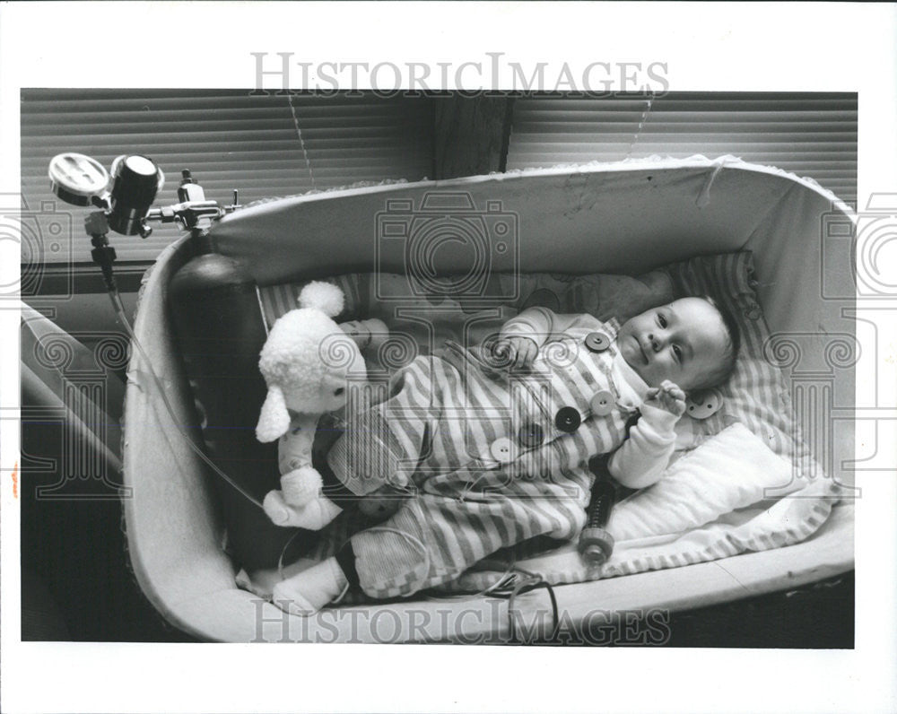 1993 Press Photo Troy Albuck Kelli Persian Gulf Syndrome Symptoms wife tank - Historic Images