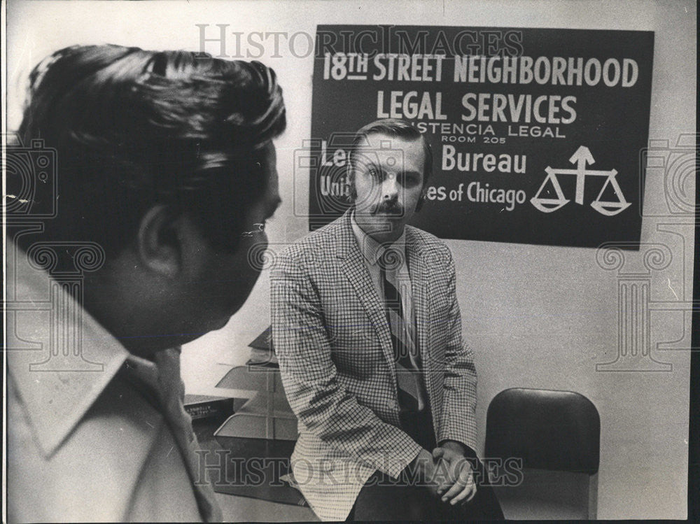 1971 Press Photo Legal Aid lawyer Robert Ahlgren Mexican community service head - Historic Images