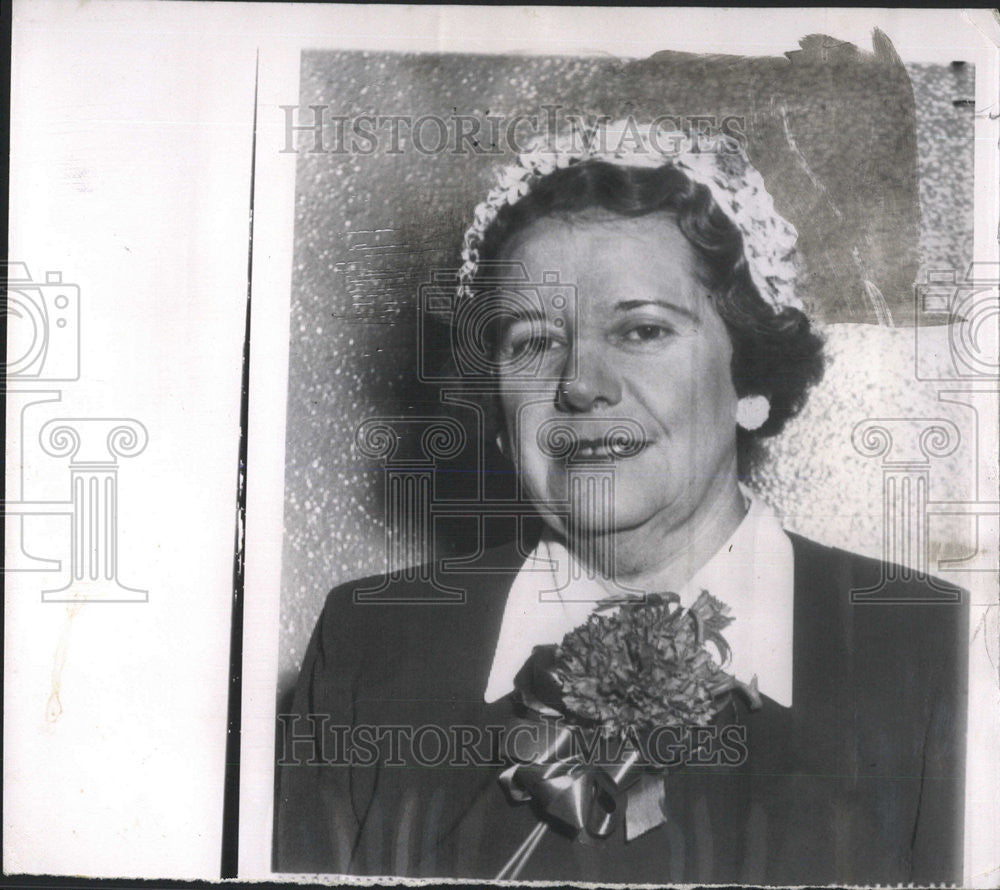 1952 Press Photo Oscar A Ahlgren General Federation President - Historic Images