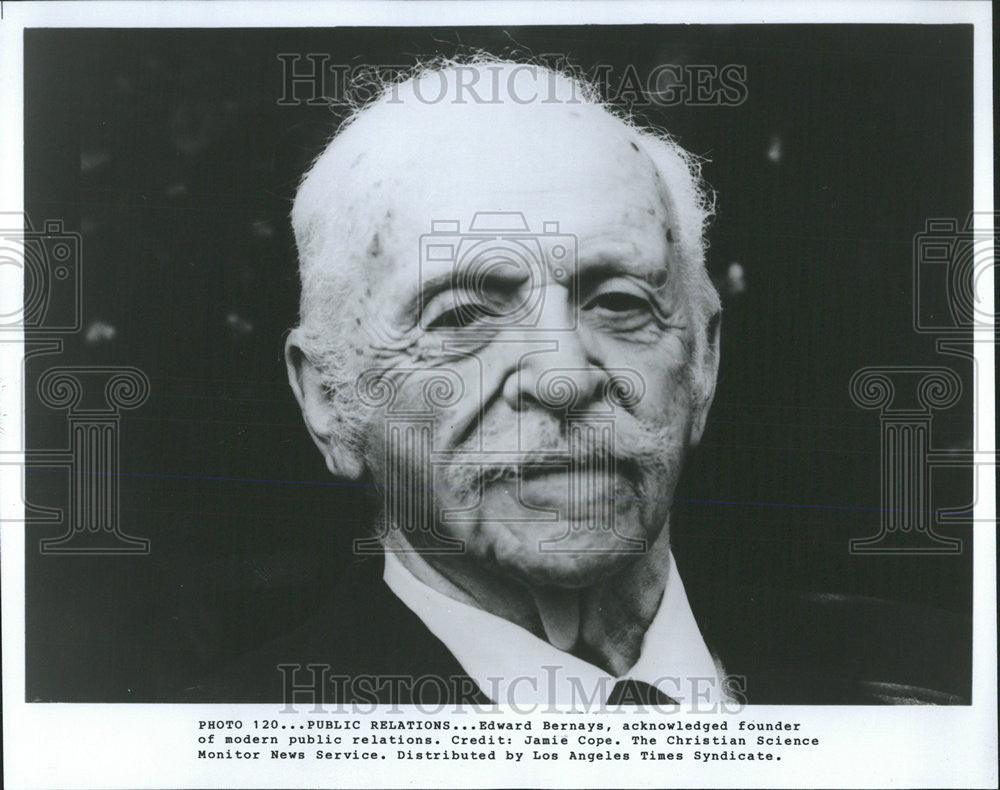 Press Photo Edward Bernays founder modern Public Relation - Historic Images