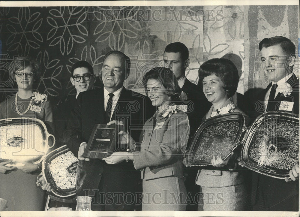 1965 Press Photo Vice President Hubert H Humphrey - Historic Images