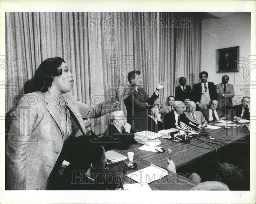 1983 Press Photo Marian Humes Ad Hoc Committee Tobe Vice Chairman - Historic Images