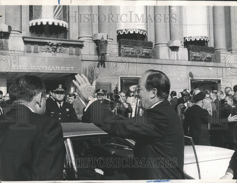 1968 Press Photo Vice President Hurbert H Humphrey - Historic Images