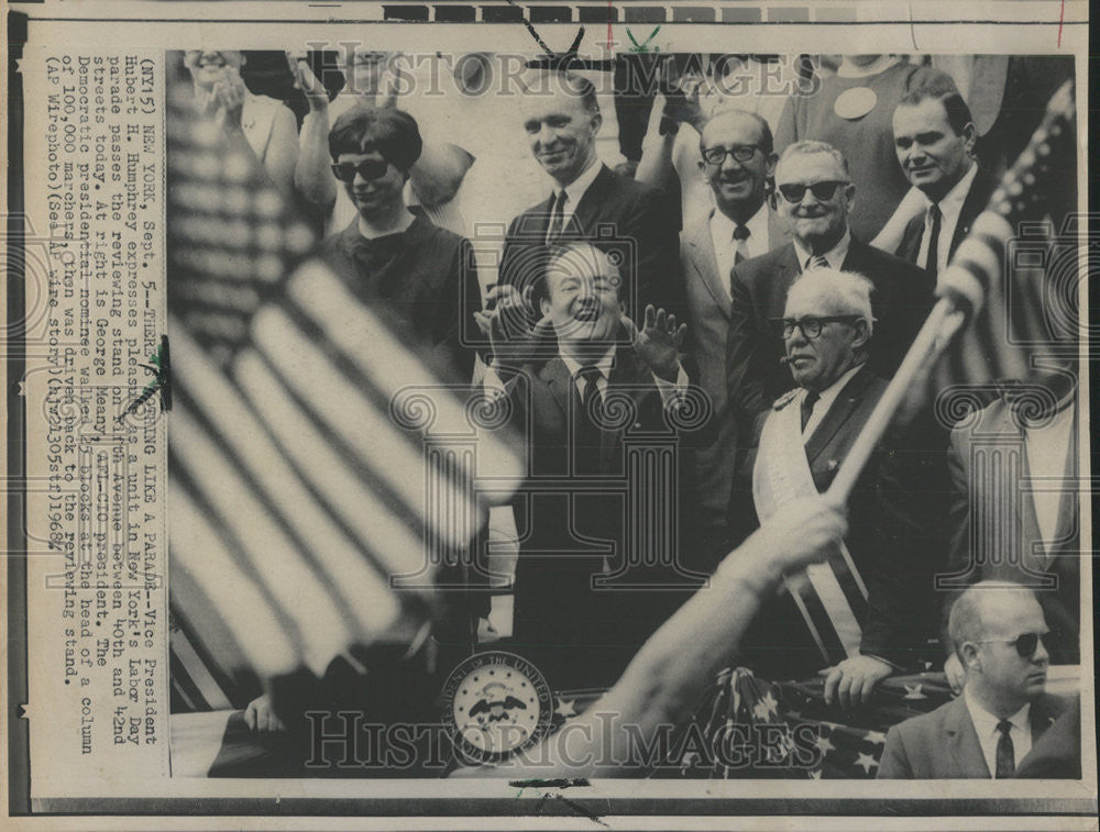 1968 Press Photo Vice President Hubert H Humphrey Politician - Historic Images