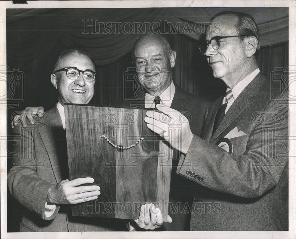 1956 Press Photo Rotary Honors George John S. Knight and Arthur E. Hall - Historic Images