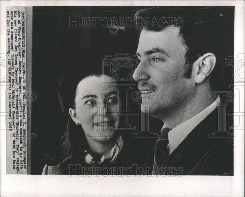 1968 Press Photo Vice President Hubert Humphrey US Politician - Historic Images