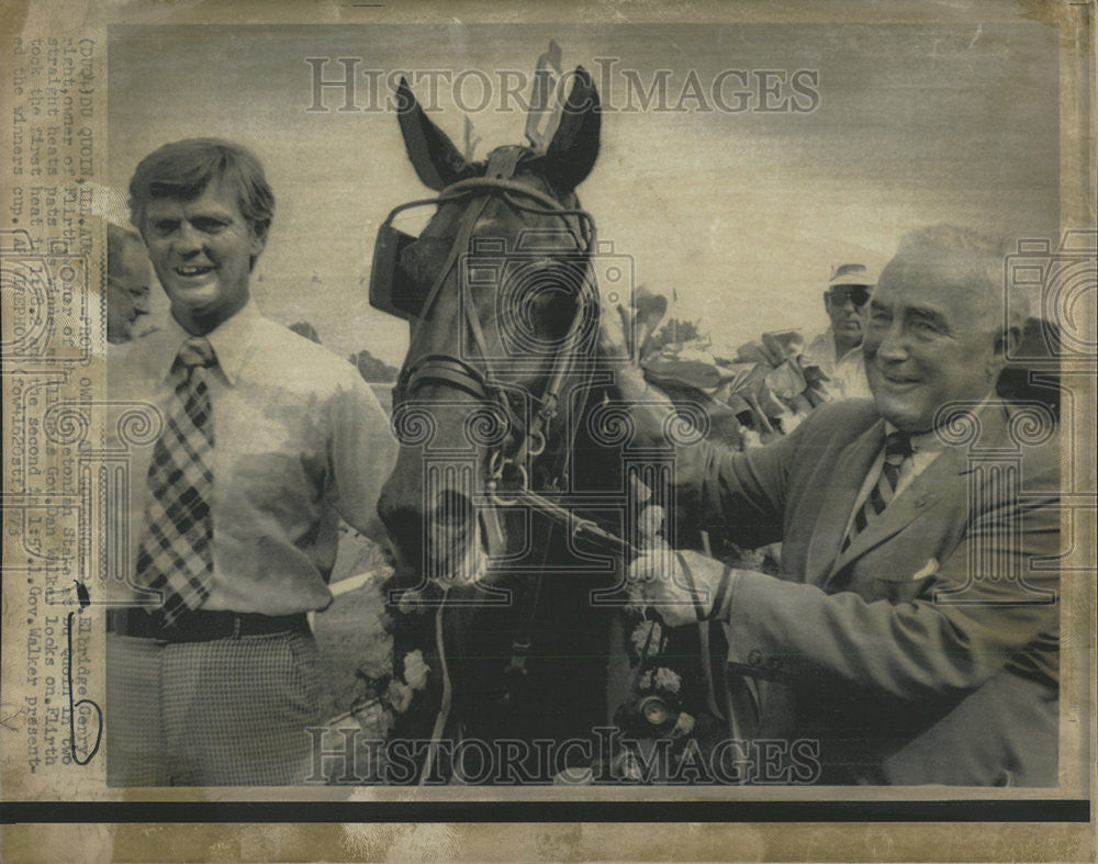 1973 Press Photo Kilbridge Henry Walker Flirth Du Quoin Owner Governor Winner - Historic Images