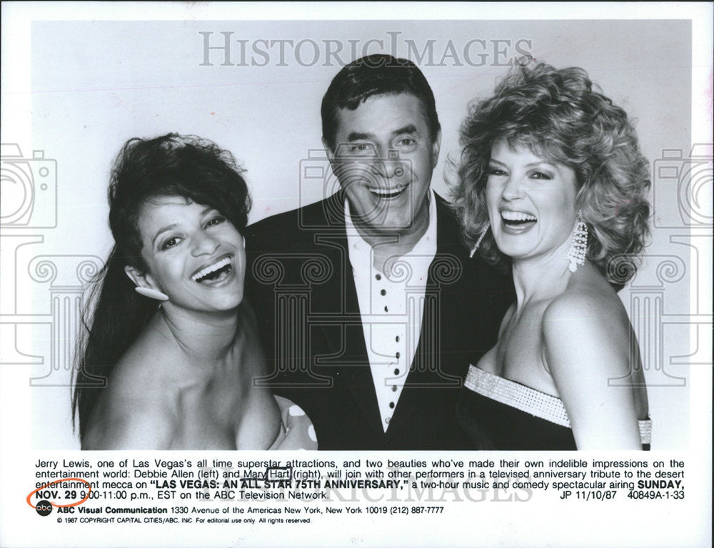 1987 Press Photo DebbieAllen Mary Hart Will Join With Performers In Anniversary - Historic Images