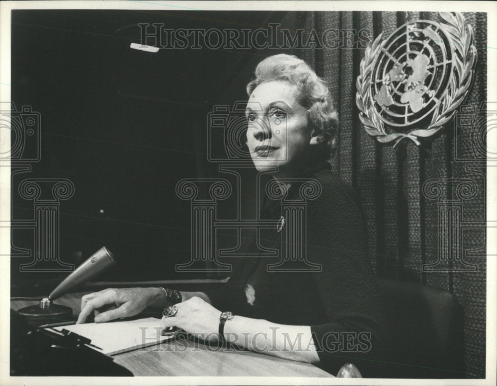 1963 Press Photo Pauline Frederick NBC News United Nation Correspondent Women - Historic Images