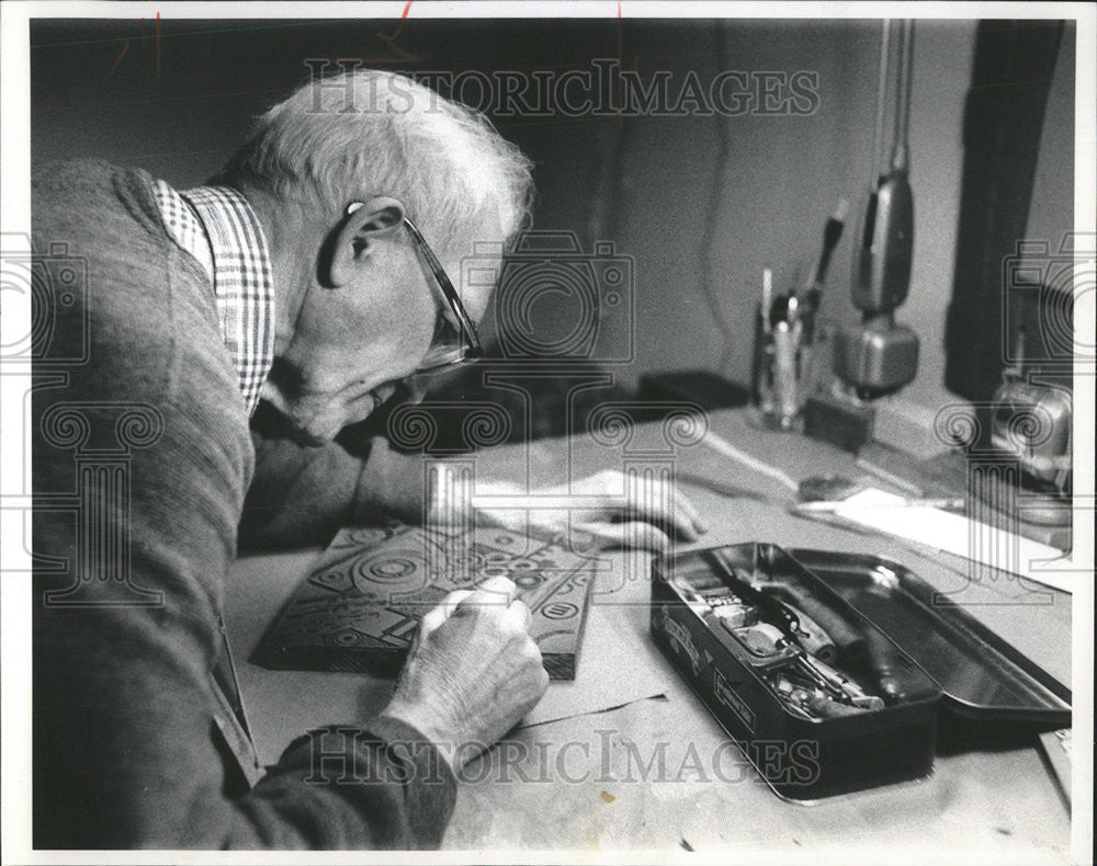 1991 Press Photo Painter Carmelo Gannello - Historic Images