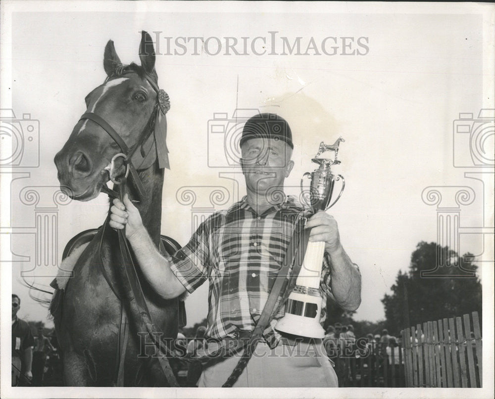 1959 Press Photo Joe Krepper 1st place winner Class 16 Open Horses - Historic Images